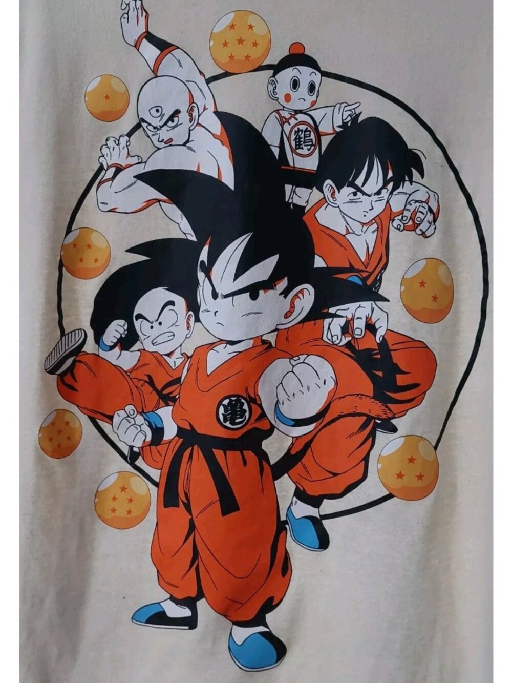 Dragon Ball Z Men's Long Sleeve Shirt Size Small Cream